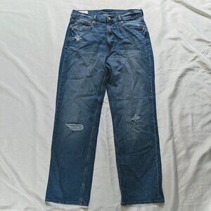 Gap Light Wash Distressed Loose High Rise Jeans Women's Size 31/12L